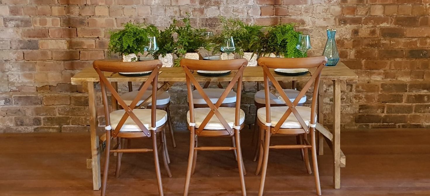 Rustic Trestle Table And Chair Hire For Weddings Scotland